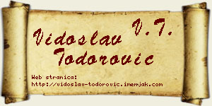 Vidoslav Todorović vizit kartica